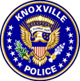 Logo for Knoxville Police Department, where Chris Whaley was a crime analyst